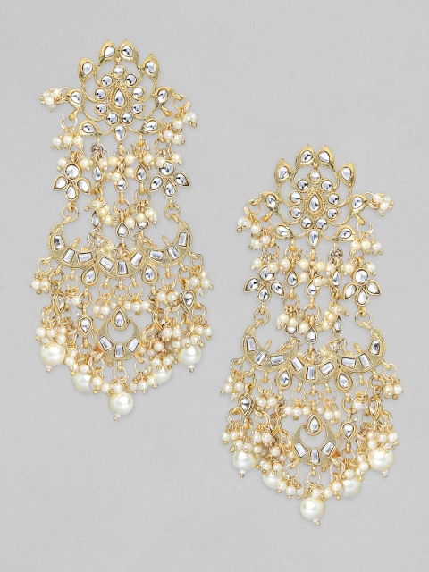 

Rubans Gold Plated Gold-Toned Contemporary Chandibalis Earrings