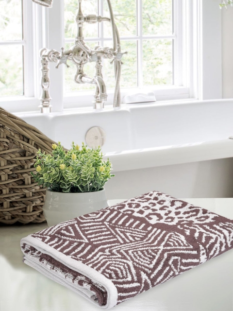 

BOMBAY DYEING Brown & White 400 GSM Cotton Bath Towel