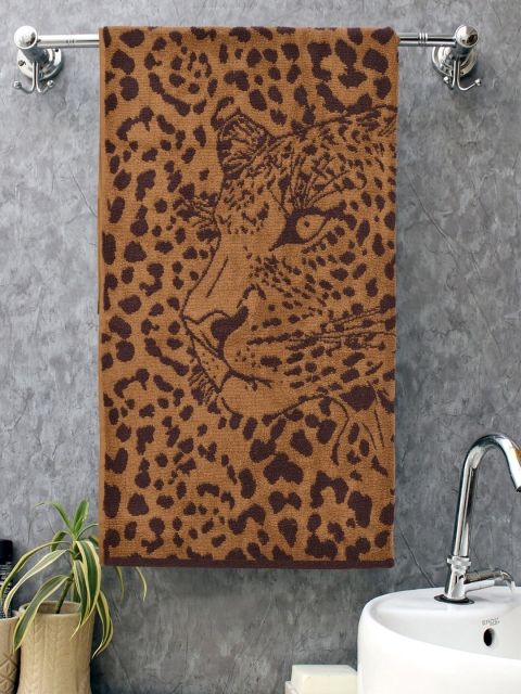 

BOMBAY DYEING Brown & Black Printed Cotton 400 GSM Bath Towel