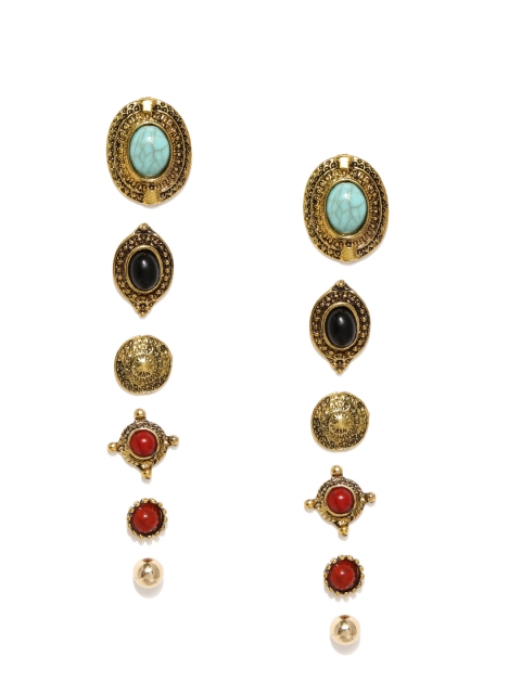 

Pipa Bella Set of 5 Earrings, Red