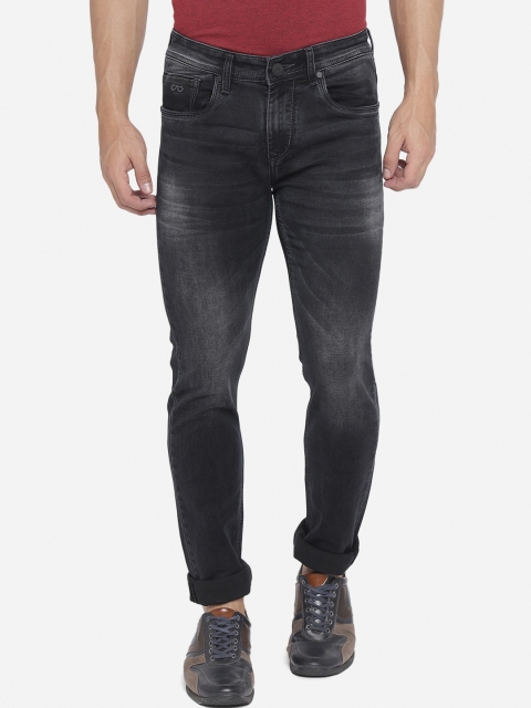 

JADE BLUE Men Black Slim Fit Heavy Fade Stretchable Jeans