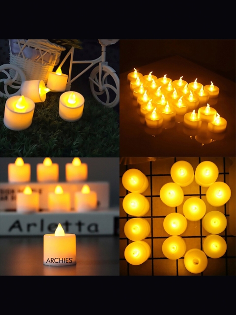 

Archies Yellow Glass Quirky Decorative Candle Lights