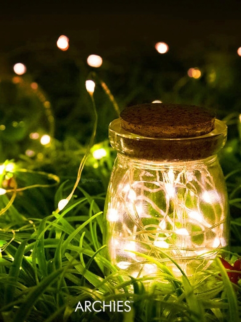 

Archies Yellow Glass Quirky Outdoor String Lights
