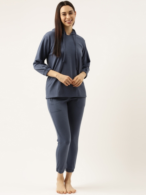 

Clt s Women Blue Solid Night suit