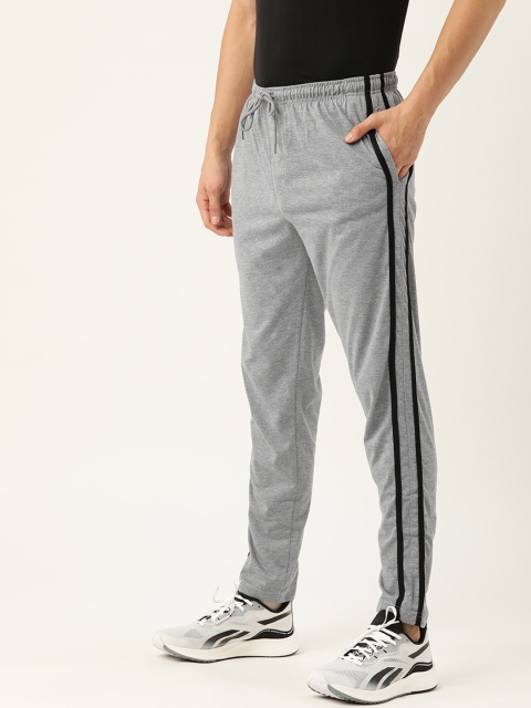 

PORTBLAIR Men Grey Melange Solid Track Pants