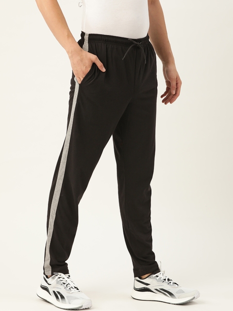 

PORTBLAIR Men Black Solid Track Pants
