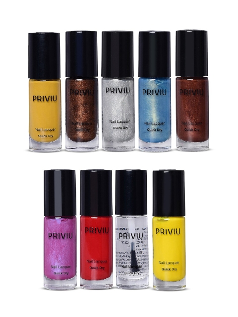 

PRIVIU Set of 9 Nail Paint, Red