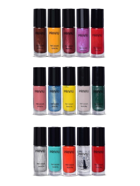 

PRIVIU Gel Nail Polish Quick Dry Set of 15 Nail Paints, Multi