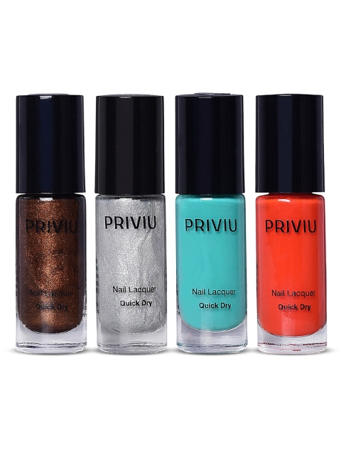 

PRIVIU Set of 4 Nail Paint, Brown