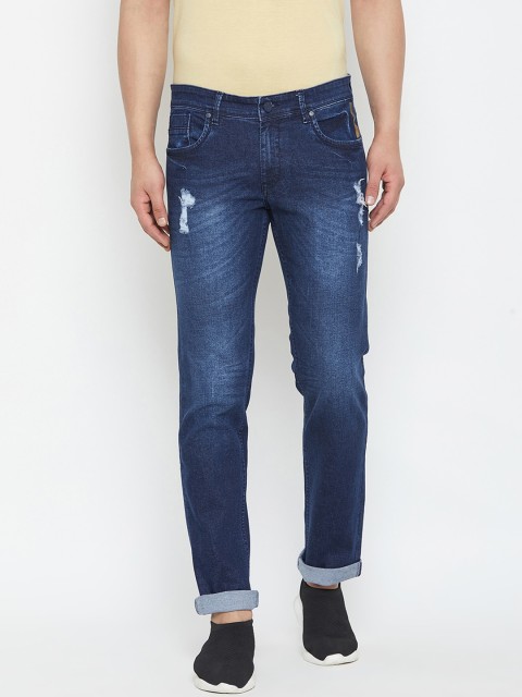 

Canary London Men Blue Slim Fit Low-Rise Low Distress Light Fade Jeans