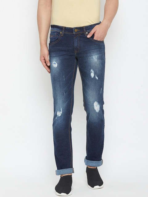 

Canary London Men Blue Slim Fit Low-Rise Mildly Distressed Light Fade Jeans