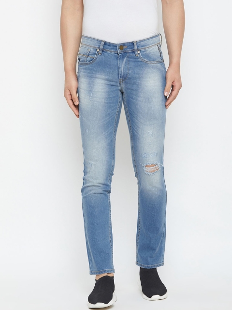 

Canary London Men Blue Slim Fit Low-Rise Low Distress Heavy Fade Jeans