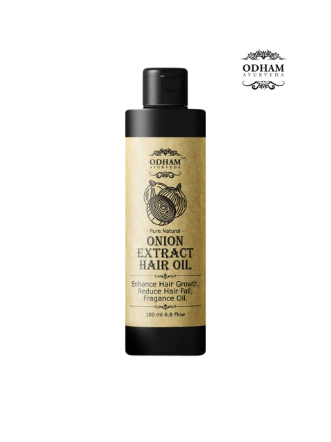 

ODHAM AYURVEDA Unisex Onion Extract Hair Oil For Hairfall -100ML, Red