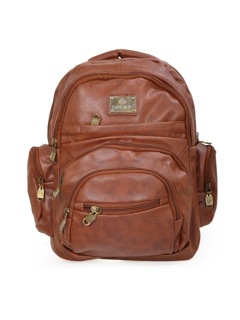 

Polo Class Unisex Brown Leather Laptop Backpack