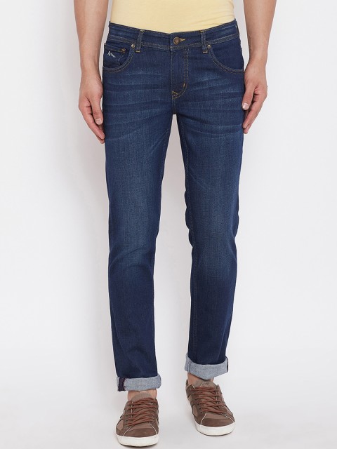 

American Archer Men Blue Slim Fit Low-Rise Light Fade Jeans