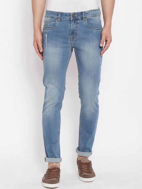 

American Archer Men Blue Slim Fit Low-Rise Heavy Fade Jeans