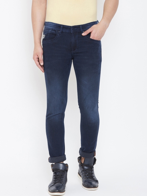 

American Archer Men Blue Skinny Fit Low-Rise Light Fade Jeans