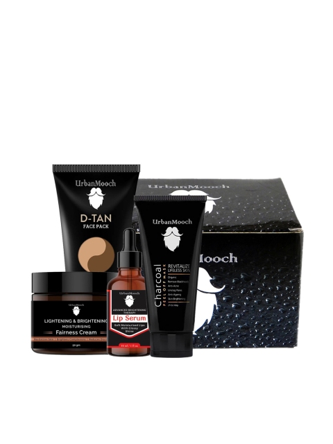

UrbanMooch Men Set of 4 Skin Brightening & Lightening Care Kit, Black