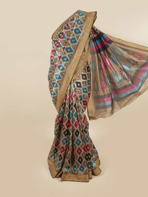 

Pothys Brown & Pink Saree