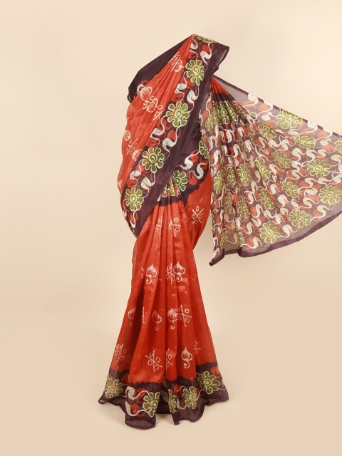 

Pothys Orange & Brown Saree