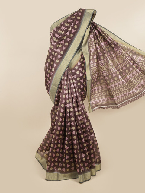 

Pothys Brown & Pink Saree
