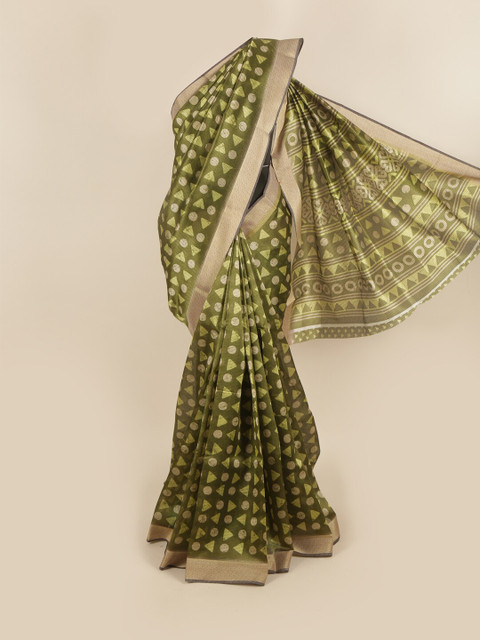 

Pothys Green & Beige Saree