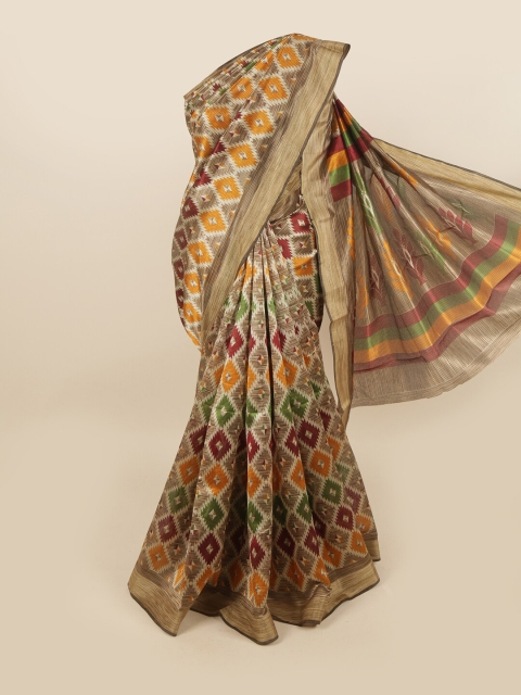 

Pothys Brown & Orange Saree