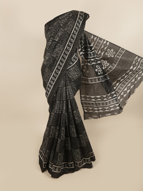 

Pothys Black & White Saree