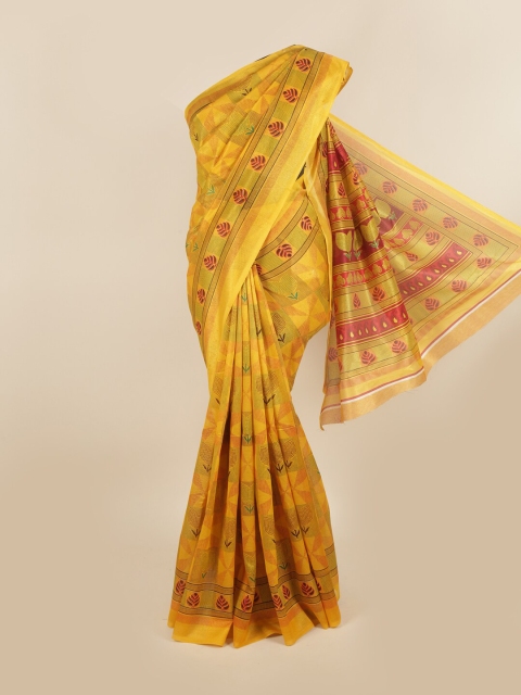 

Pothys Yellow & Red Saree