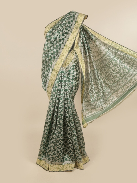 

Pothys Green & Off White Saree