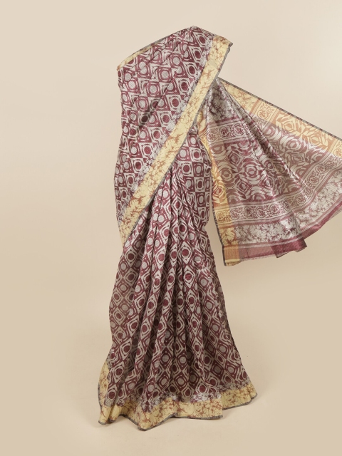 

Pothys Maroon & White Printed Saree