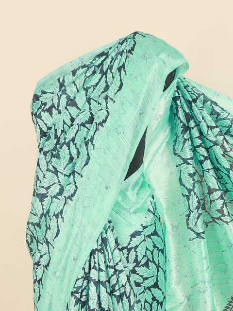 

Pothys Blue & Green Floral Saree