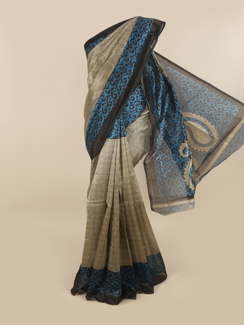 

Pothys Grey & Black Floral Saree