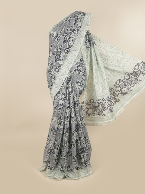 

Pothys Grey & Black Printed Saree