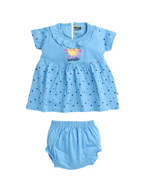 

AMUL Kandyfloss Girls Printed Blue Dress