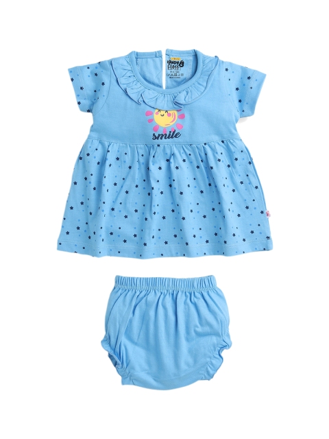 

AMUL Kandyfloss Girls Printed Blue Dress