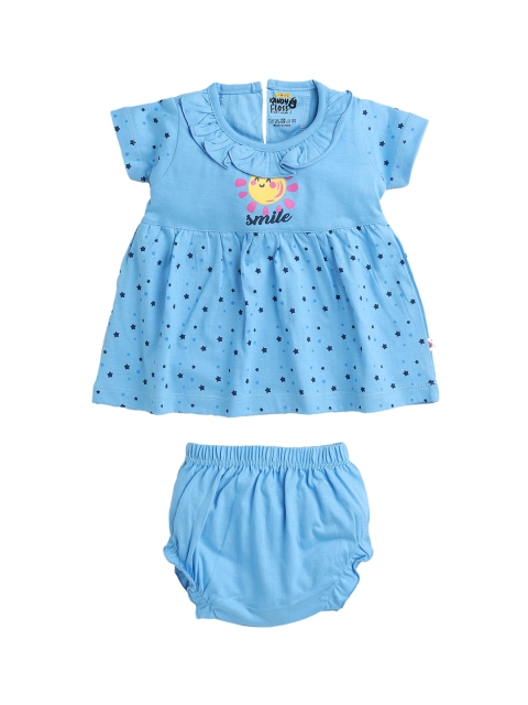 

AMUL Kandyfloss Girls Printed Blue Dress