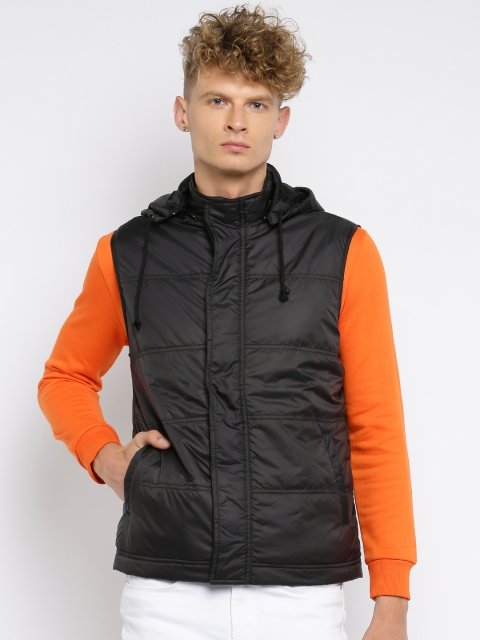 

Allen Solly Black Padded Sleeveless Jacket with Detachable Hood