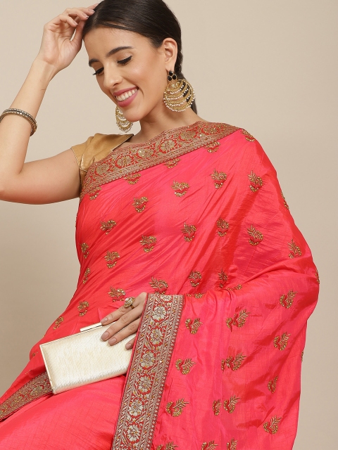 

Anouk Fuchsia Ethnic Motifs Silk Blend Saree