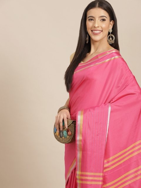 

Anouk Pink Bhagalpuri Saree