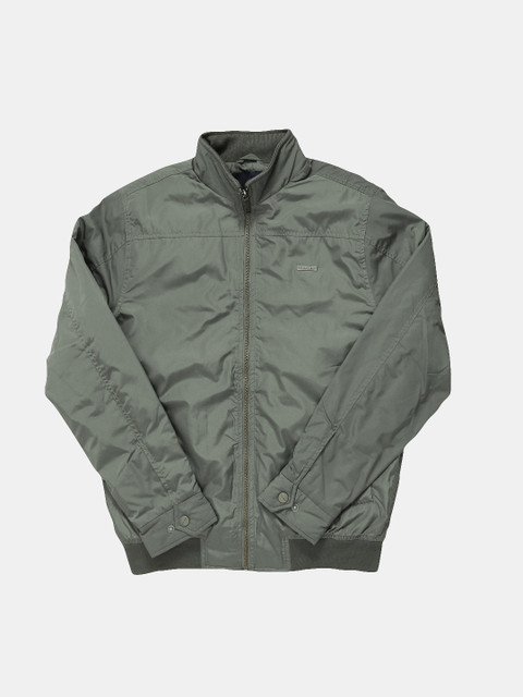 

Allen Solly Men Grey Solid Bomber Jacket