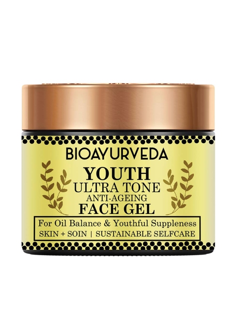 

BIOAYURVEDA Unisex Youth Ultra Tone Anti-Ageing Face Gel 60g, Yellow