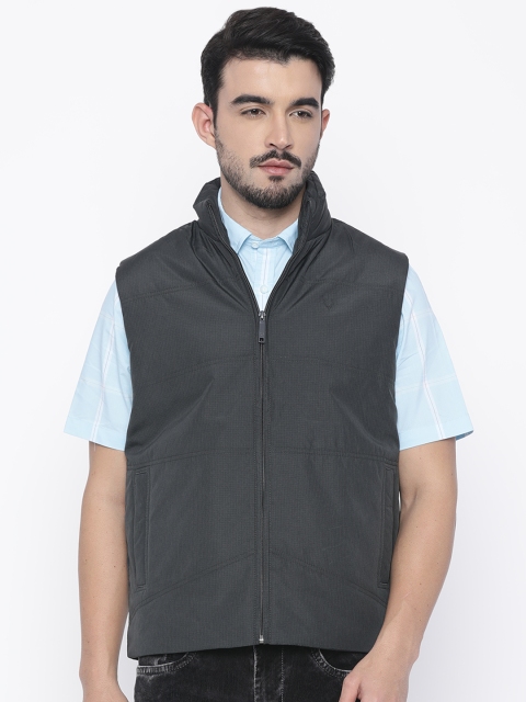 

Allen Solly Men Charcoal Grey Solid Puffer Jacket