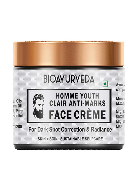 

BIOAYURVEDA Men Homme Youth Clair Anti-Marks Face Cream 120g, White