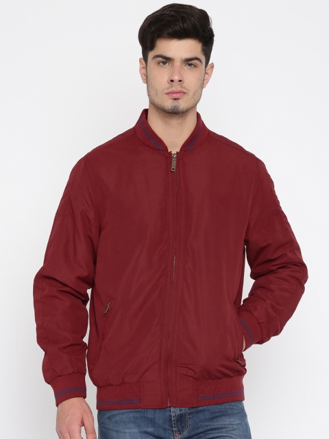 

Allen Solly Maroon Bomber Jacket, Brown