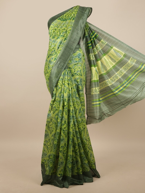 

Pothys Green Floral Printed Saree