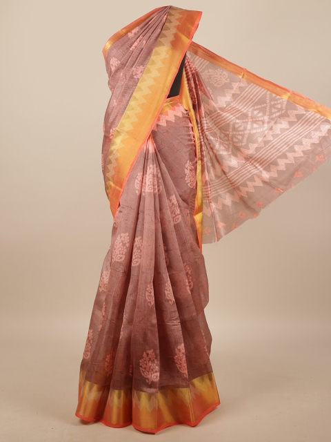 

Pothys Mauve & Pink Ethnic Motifs Printed Saree
