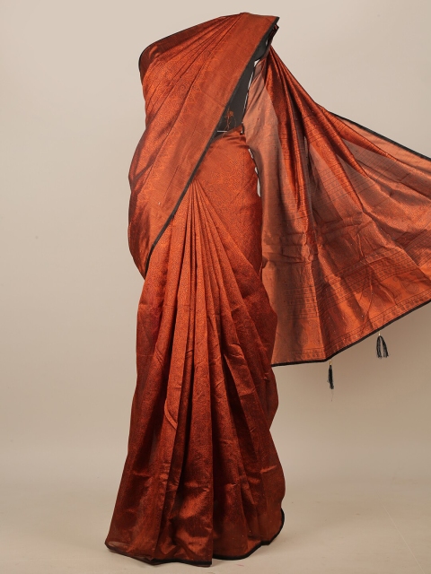 

Pothys Rust & Black Printed Saree