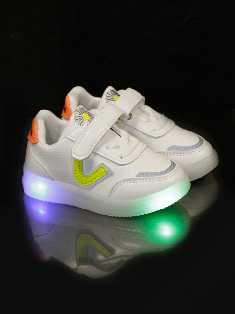 

PASSION PETALS Kids White LED Sneakers