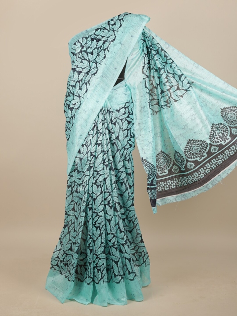 

Pothys Blue & Black Floral Saree